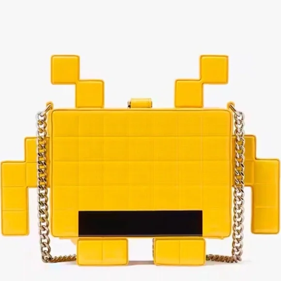 NWT! Kate Spade x Space Invaders Patent 3D Alien Crossbody Novelty Bag Purse - Picture 3 of 6